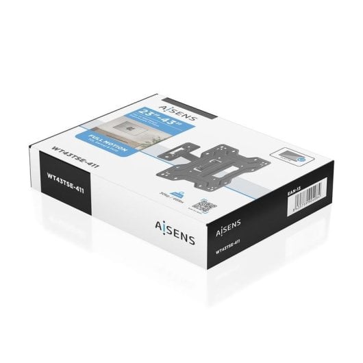 Soporte de TV Aisens WT43TSE-411 Pared Inclinable Giratorio 23-43" Acero Negro 30 kg