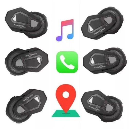 Auriculares Freedconn T-max S V4 Pro inalámbricos Bluetooth con reducción de ruido para moto, micrófono dual y radio FM,