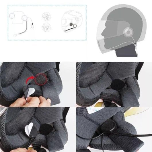 Auriculares Freedom Freedconn L1m inalámbricos Bluetooth 4.2 con Cancelación de Ruido y Micrófono para Moto Negro