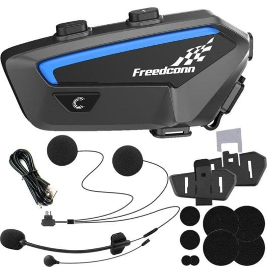 Intercomunicador Freedom FX Bluetooth con Cancelación de Ruido y protección IP67 Negro