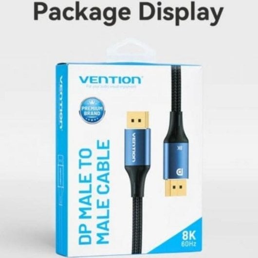 Cable DisplayPort Vention HCELJ 5m Azul 8K 60Hz Trenzado de Nylon