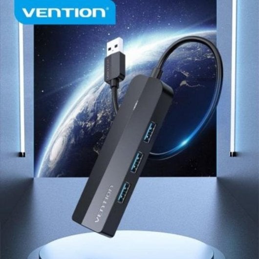 Hub Vention 3 puertos USB 3.0 5 Gbps modelo CHNBB con Gigabit Ethernet y MicroUSB PD