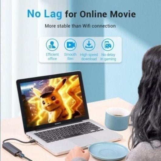 Hub Vention 3 puertos USB 3.0 5 Gbps modelo CHNBB con Gigabit Ethernet y MicroUSB PD