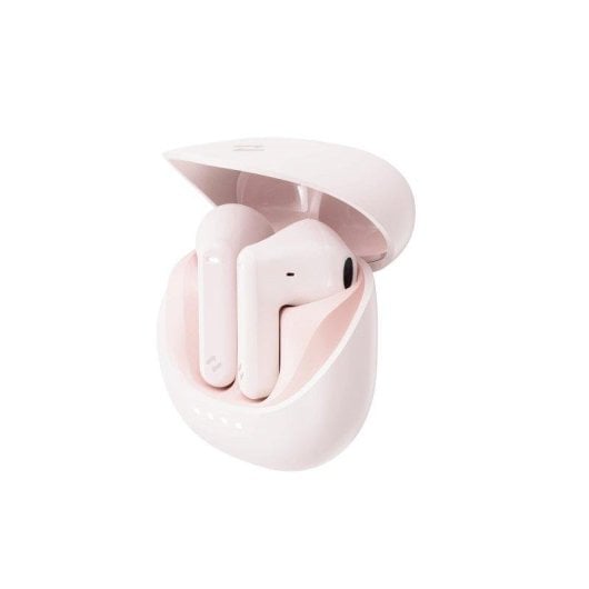 Auriculares Havit TW931 inalámbricos Bluetooth uso diario y llamadas micrófono táctil color rosa