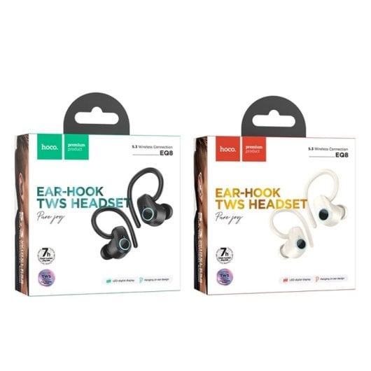 Auriculares Hoco Eq8 Pure Joy Inalámbricos Bluetooth para Chamadas e Música Pretos