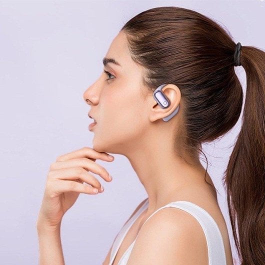 Auriculares Hoco Ea6 inalámbricos Bluetooth para música y llamadas abiertos morados