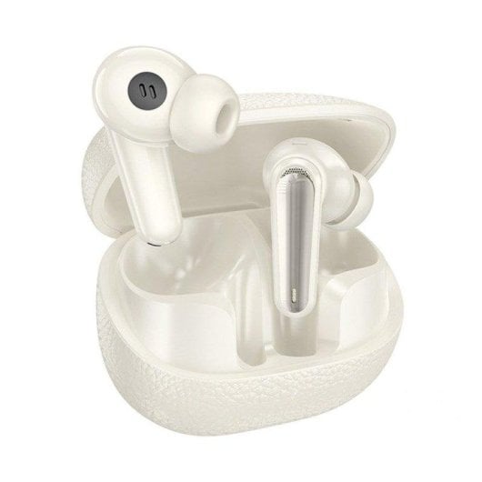 Auriculares Hoco EQ23 Plus II Inalâmbricos Bluetooth com Cancelamento de Ruído para Chamadas e Música Brancos