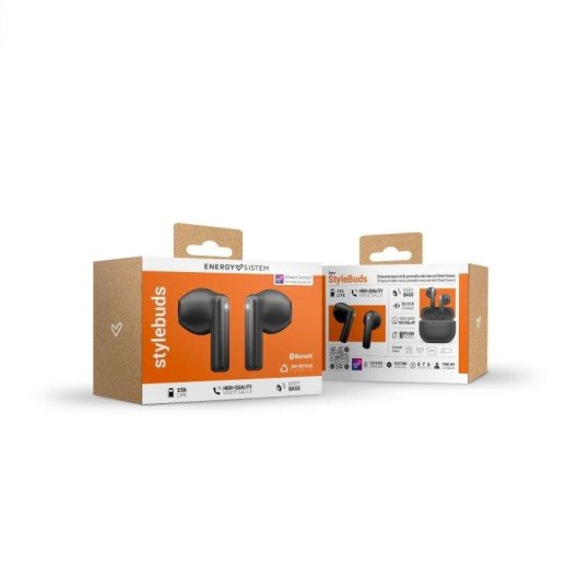 Auriculares Energy Sistem Stylebuds True Wireless Bluetooth 5.4 Cancelamento de Ruído ENC IPX4 Branco