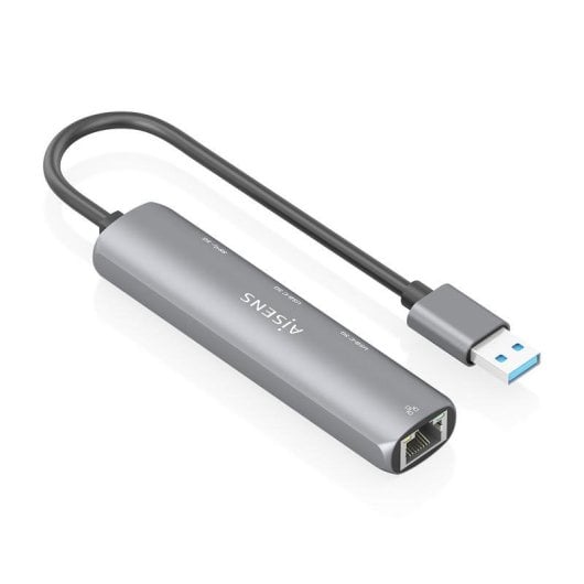 Dock USB Aisens ASUC-4P036-GR Ethernet Gigabit 2xUSB-C 1xUSB-A Cinzento 15cm
