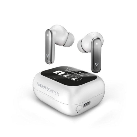 Auriculares Energy Sistem Screensound True Wireless Bluetooth com Cancelamento de Ruído, Ecrã e Memória 1GB, IPX4, pretos