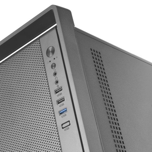 Ventilateur Tacens Fortis II Mini Tower MicroATX, 12 cm, en acier FDB SPCC, avec poignée noire.