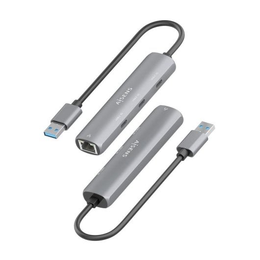 Dock USB Aisens ASUC-4P037-GR 3xUSB-C 1xRJ45 Gigabit Grigio 15cm