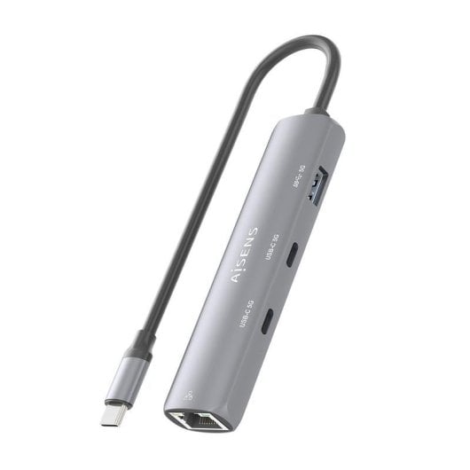 Dock USB-C Aisens ASUC-4P040-GR Ethernet Gigabit 2xUSB-C 1xUSB-A 15cm Cinzento