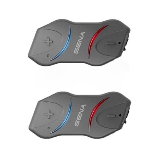 Auriculaires Arsenal 10r Duo sans fil Bluetooth pour moto avec radio FM Gris