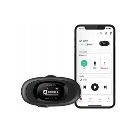 Interkom Arsenal 5rlite-01 kabellos Bluetooth 5.1 mit Geräuschunterdrückung Schwarz