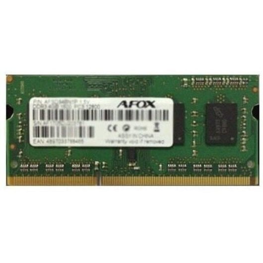 Mémoire RAM Afox AFSD38BK1L 8GB 1x8GB DDR3L 1600MHz SO-DIMM 204-pin 1,35V