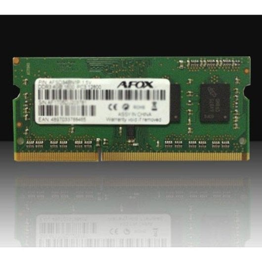 Mémoire RAM Afox AFSD38BK1L 8GB 1x8GB DDR3L 1600MHz SO-DIMM 204-pin 1,35V