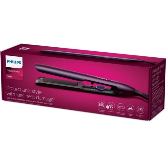 Plancha de pelo Philips 7000 series BHS752/00 tecnología ThermoShield púrpura