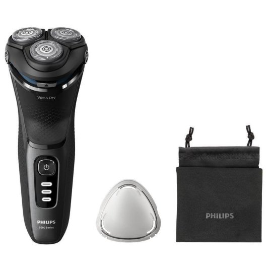 Rasoir pour Visage Philips Series 3000 S3244/12 Sans Fil 60min Sec et Mouillé 3 Têtes Charge Rapide