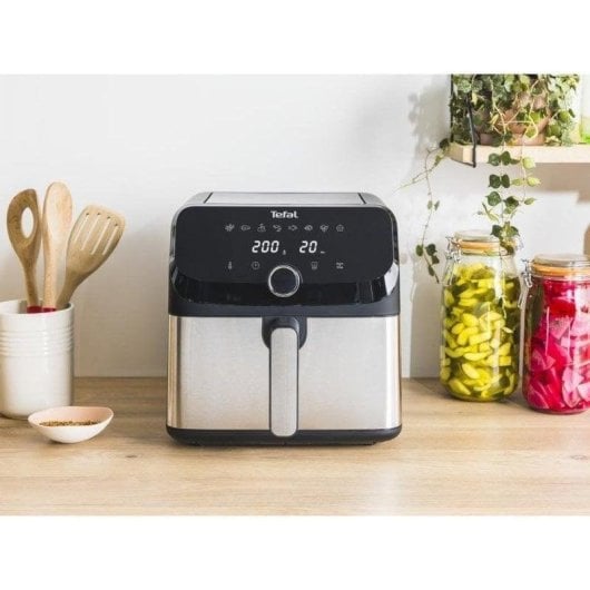 Heißluftfritteuse Tefal Easy Fry Mega EY855D10 7,5L 2020W Digitaltimer Edelstahl
