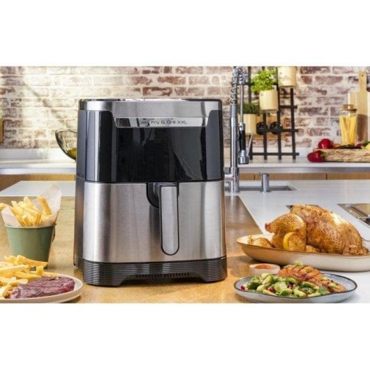 Heißluftfritteuse Tefal Easy Fry & Grill EY801D 6,5L 1650W mit Grill und Touchscreen