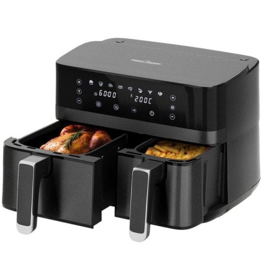 Freidora de aire ProfiCook FR 1295 H 9L 2700W Doppeltimer LED Touchscreen