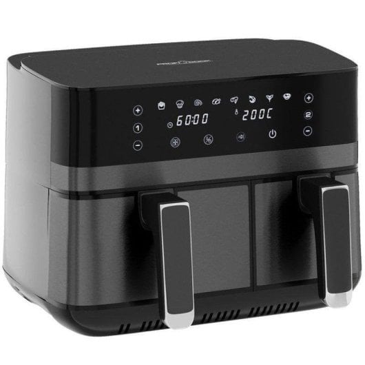 Fritadeira de Ar ProfiCook PC FR 1295 H 9L 2700W Dupla Cesta com Ecrã LED