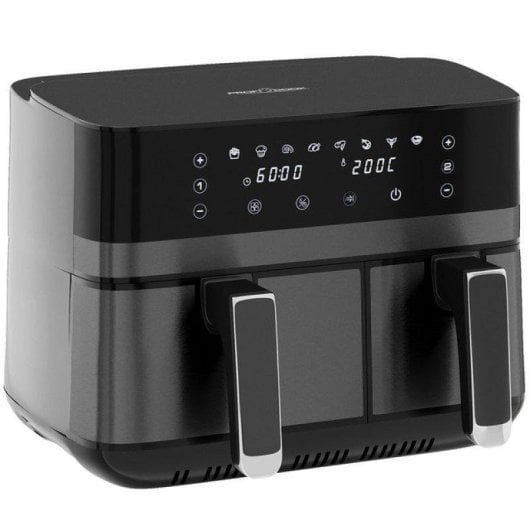 Freidora de aire ProfiCook FR 1295 H 9L 2700W Doppeltimer LED Touchscreen