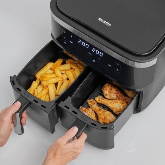 Heißluftfritteuse Severin FR 2453 3,25L 2850W Touchscreen Timer Doppelwandig