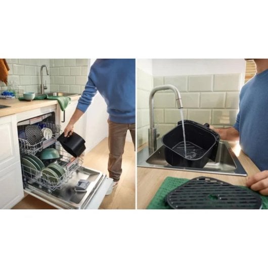 Freidora de air Bosch Serie 4 MAFS2462B 6,1L 2050W écran tactile maintien au chaud