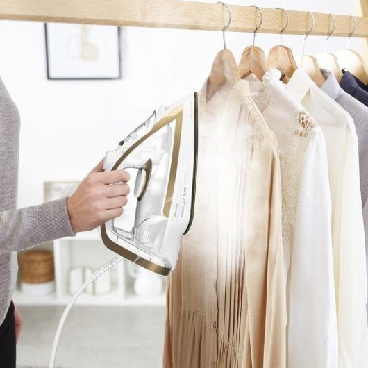 Plancha Tefal Puregliss FV8042 suela Durilium AirGlide Autolimpieza 3000W bronce