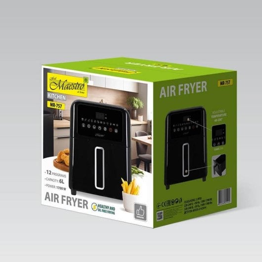 Friggitrice ad aria Maestro MR-757 6L 1700W display touch timer digitale