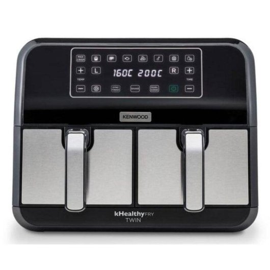 Freidora de aire Kenwood HFM20.000MB 8 L 1700 W doble con pantalla y 8 programas