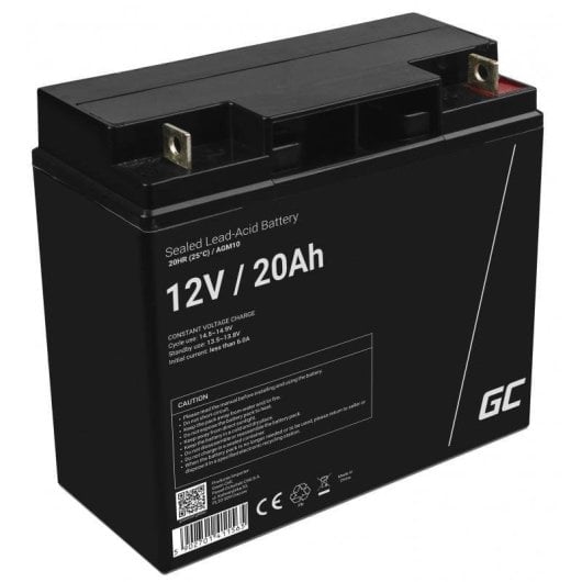 Batterie rechargeable Green Cell AGM10 20000 mAh 12 V scellée noire