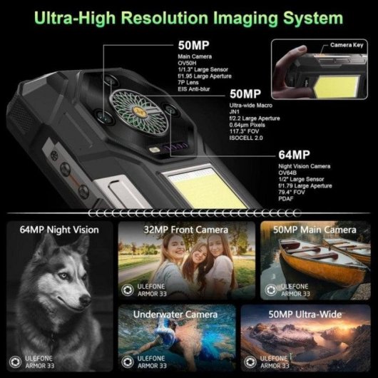Ulefone Armor 33 4G 12GB 512GB 6.95" Nero
