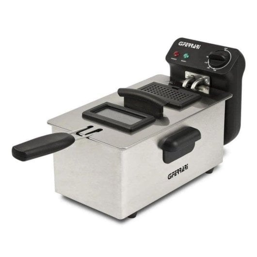 Fritteuse G3Ferrari Pastella 3L 2000W mit Anti-Geruchsfilter und Sichtfenster