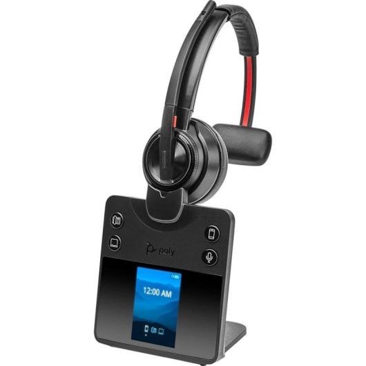 Auriculares Poly Savi 8410 Office Inalâmbricos Bluetooth DECT Cancelamento de Ruído Pretos