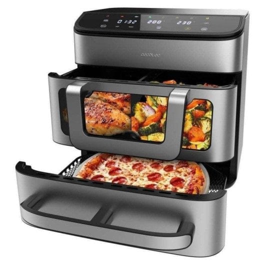 Airfryer Cecotec Cecofry Foodcourt 18000 Dubbele Mand Venster 18L 2700W Pizzasteen
