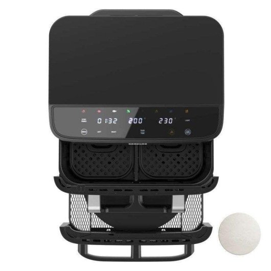 Airfryer Cecotec Cecofry Foodcourt 18000 Dubbele Mand Venster 18L 2700W Pizzasteen