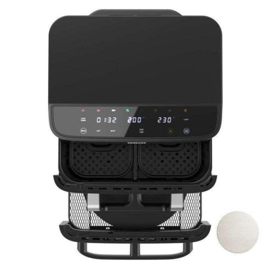 Airfryer Cecotec Cecofry Foodcourt 18000 Double Zone 18 L 2700 W Four Pizza