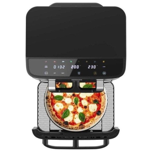 Airfryer Cecotec Cecofry Foodcourt 18000 Dubbele Mand Venster 18L 2700W Pizzasteen