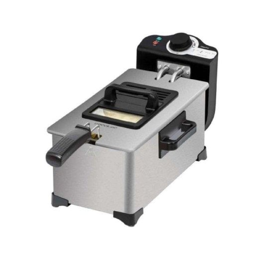 Fritadeira Tradicional Cecotec CleanFry 3 L Full Inox 3L 2000W com filtro OilCleaner e tampa antiodores