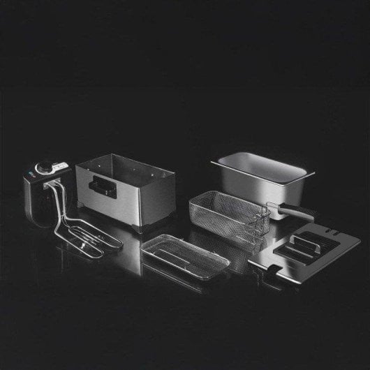 Fritadeira Tradicional Cecotec CleanFry 3 L Full Inox 3L 2000W com filtro OilCleaner e tampa antiodores