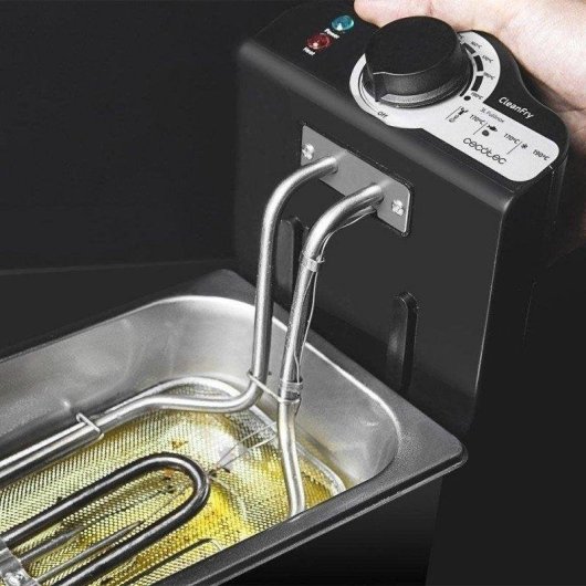 Fritadeira Cecotec CleanFry 3 L Full Inox 3L 2000W com filtro OilCleaner e tampa antiodores