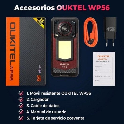 Oukitel WP56 5G 12 Go Noir 6,8" 512 Go étanche