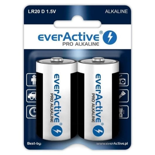Pila EverActive EVLR20-PRO D Alcalina 1,5 V 17500 mAh Blister 2 pezzi