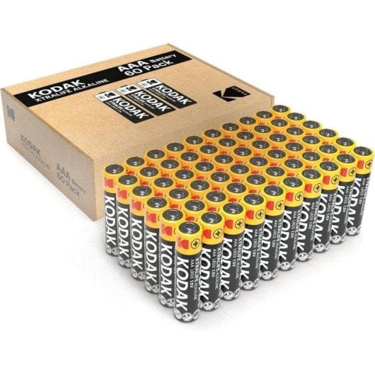 Pilha AAA Kodak Xtralife LR03 Pack 60 Alcalinas 1,5V longa duração