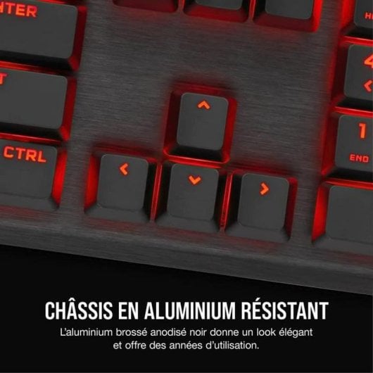 Teclado Corsair CH-910D029-FR mecânico Layout FR retroiluminado RGB full size cinzento