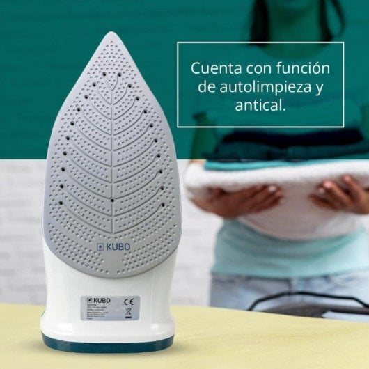 Ferro da stiro Kubo suola ceramica 2600W vapore 140g serbatoio 320 ml verde