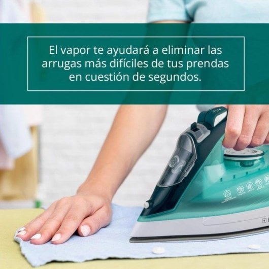 Ferro da stiro Kubo suola ceramica 2600W vapore 140g serbatoio 320 ml verde